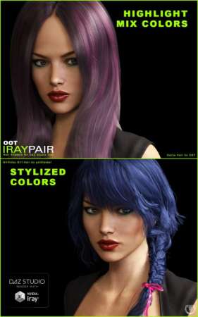 OOT IrayPair Hair Shader XPansion for DAZ Studio Iray