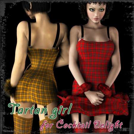 Tartan Girl - Fancy textureset for Cocktail Delight dress