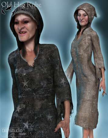Greta the Old Hag for Genesis 2 Female & The Old Hag Robes