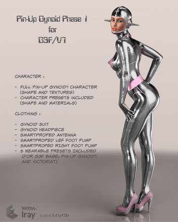 Pin-Up Gynoid Phase1 for G3F/V7 & Textures